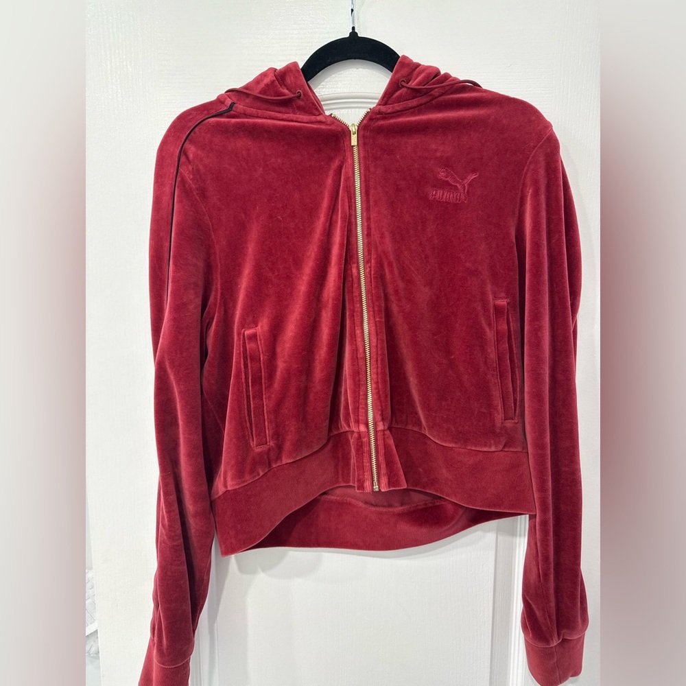 PUMA Women's Velvet Red hoodie